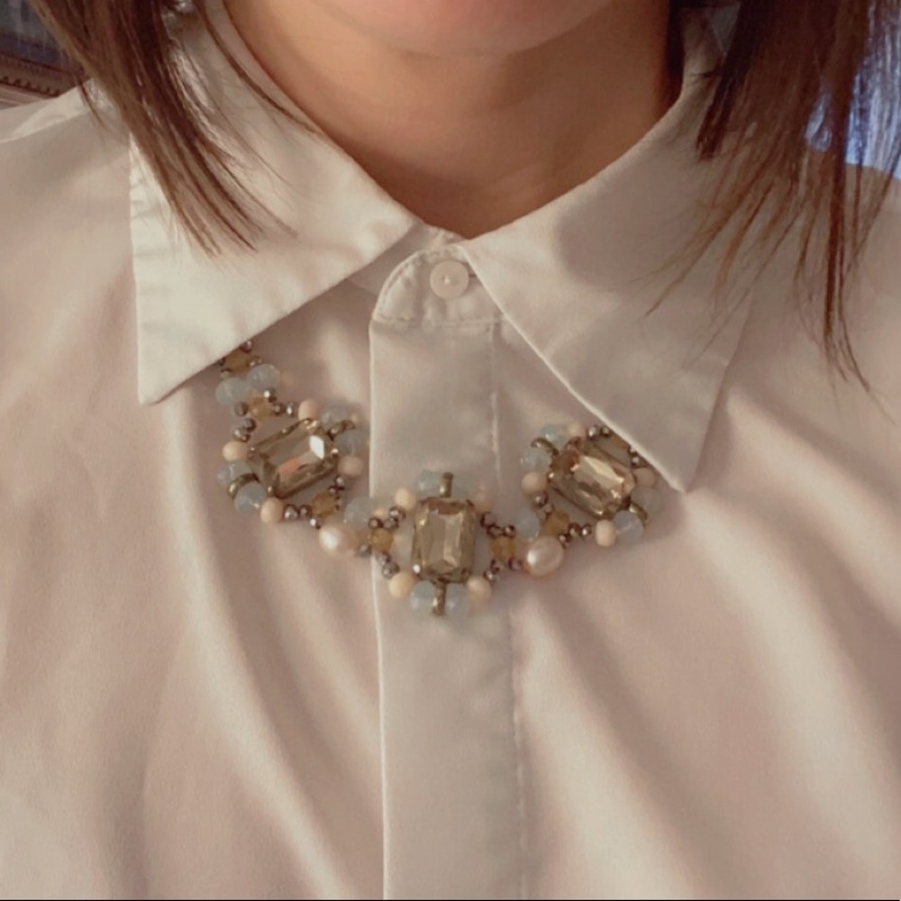 ModCloth Gold Tone Statement Necklace